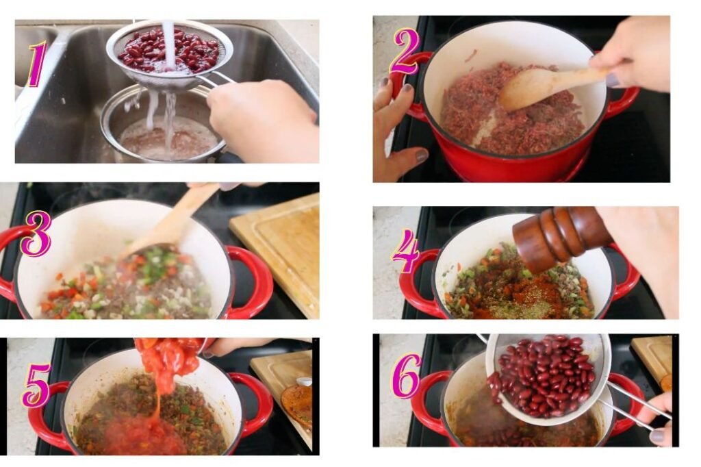 chili recipe step by step instructions