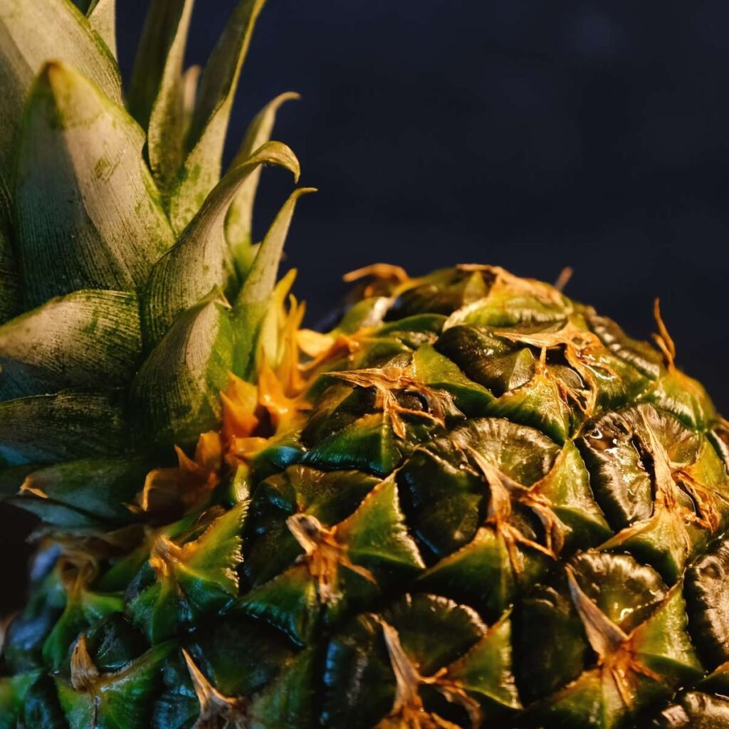 a vibrant fresh pineapple