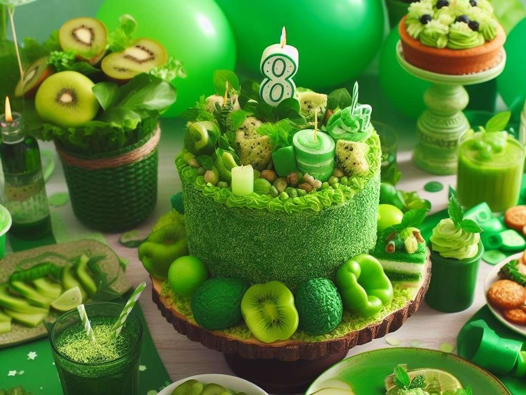 green foods in a theme party